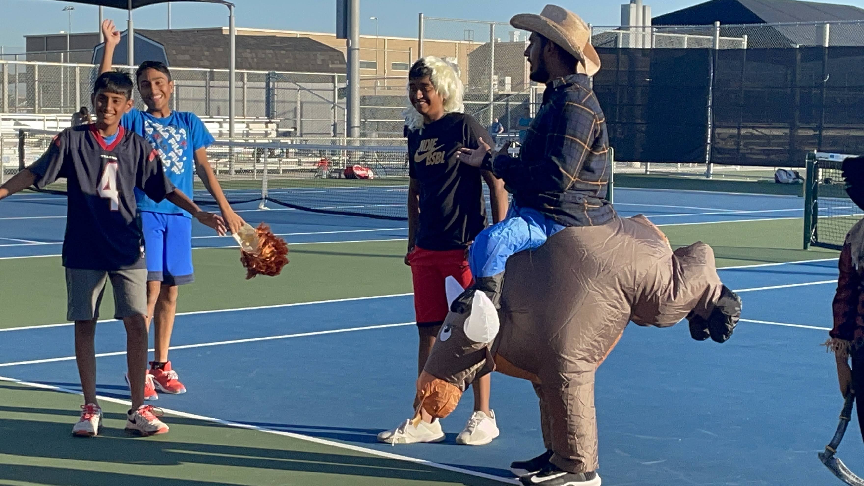 Coach Musab during a private tennis lesson in Katy, TX
